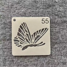 꽃 자연 동물 스텐실 도안 다회용 두꺼운 재사용, 1박스, 55