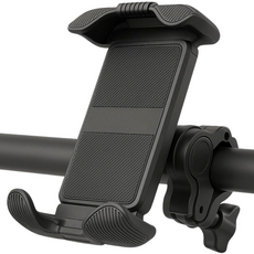 암나아 3중잠금 자전거 핸드폰 오토바이 퀵보드 휴대폰 거치대, 1개, 블랙