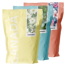 가나다 티백 허브차 3종 ( 75티백), 히비스커스+캐모마일+페퍼민트, 2세트