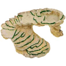 수지 애완 동물 숨어 집 Basking 파충류 서식지 장식 거북이 액세서리 생생한 등산 수족관 탱크 데스크탑, Khaki, 1개