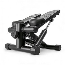 스텝퍼 홈트레이닝용 저항 밴드 포함 휴대용 트위스트 스테퍼 머신 전신 운동 트위스트 워킹, 검정