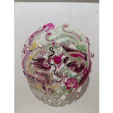 皮影 龍鳳呈祥 牛皮雕刻 手工上色, 如圖所示, 1個