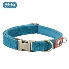 DINGKE 寵物狗項圈 可刻字 防走失頸圈, 藍色 不刻字 ,S 建議脖圍26-42cm 約3.0-2, 1個