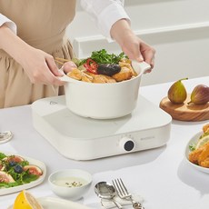 코슬리 1구 인덕션 전기레인지 휴대용 원룸 자취용, 독립형, 화이트