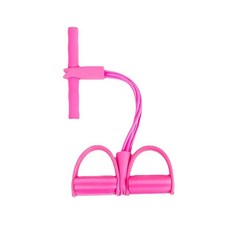 피트니스 껌 4 튜브 저항 밴드 라텍스 페달 엑서사이즈 윗몸 일으키기 끌어오기 로프 확장기 탄성 요가 장, 04 Pink