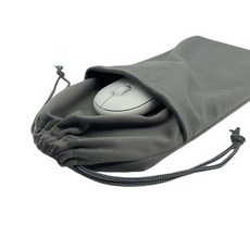 機械鍵盤袋68鍵87鍵108鍵鼠標袋 k380無線藍牙鍵盤保護套防塵絨袋, （淺蘭灰）單口袋,12*20cm【適用數字鍵盤或鼠標】