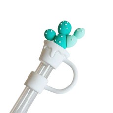 可愛仙人掌造型吸管杯替換配件，柔軟矽膠材質，寶寶飲水好幫手, 1個, 仙人掌