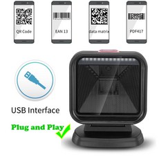 2D 전 방향 바코드 스캐너 QR 코드 데스크탑 바코드 리더 슈퍼마켓 자동 감지 데이터 매트릭스 PDF417 바코드 스캐너, 1) EV-X9003