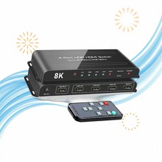 ROOFULL HDMI 선택기 셀렉터 4포트 8K 2.1 스위치 4 입력 1 출력 60Hz 4K 120Hz LY