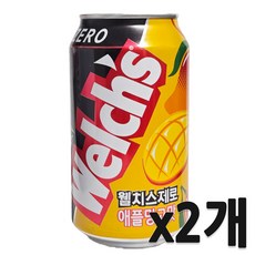 농심)웰치스제로애플망고355ml, 2개, 355ml