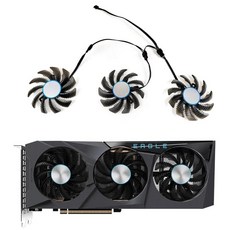 기가바이트 라데온 RX 6600 6700 XT RTX 3070 Ti 이글 그래픽 비디오 카드 냉각 팬용 LTANDBR 75MM PLD08010S12H 쿨러 팬 교체