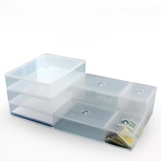 상하좌우 적층 가능한 다용도 수납함 대 수납선반 깔끔 수납정리용품 사무실수납 깔끔정돈 가성비좋은, 1개