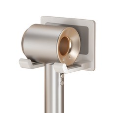 미짱 무타공 헤어 드라이기 거치대 알루미늄소재, 화이트, 1개