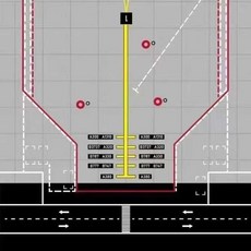 비행기 모형활주로 도면 격납고 미니어쳐 주차장 매트, 1개, 1400 주차공간x3-오50