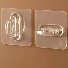 접착식 다용도 스티커 다용도 링 걸이 10P O형 링걸이, 10개, 투명