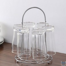 담아잇 컵걸이 컵받침대, 실버