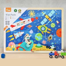 비가 원목퍼즐 48pcs 우주여행 퍼즐 V44586 uts3+bKo