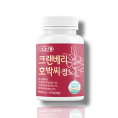 건강바름 크랜베르 호박씨 정, 1개, 60정