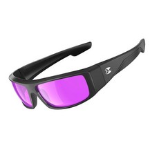 Suoso 남성용 편광 스포츠 선글라스: UV400 보호 랩 어라운드 여성용 선글라스 낚시 골프 러닝용, C04-퍼플