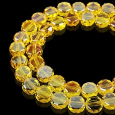 DIQIO 주얼리 제작용 6mm 스파클 플랫 크리스탈 비즈 - 팔찌용 코인 스페이서 라운드 슬라이스 93-100개 레이크 블루 AB 164529, 골드 AB