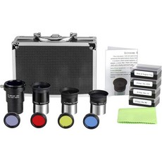 캐리 케이스가 있는 1.25인치 천문 망원경 액세서리 세트 - 플뢰슬 접안 렌즈 필터 2배 바로우, eyepieces and filters set, 1개