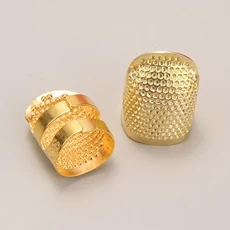 손바느질용 엄지 및 검지 손가락 골무/보호대, 01 S, 04 golden