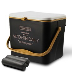 마켓플랜 이지오픈 걸이형 쓰레기통 + 봉투 60p, 화이트(쓰레기통), 1개