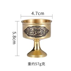 황동 촛대 불교 용품 불공 절 장식 불사 향로 제사, 라지 2개, 1개