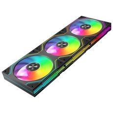 Jungle Leopard Star Trall ARGB 컴퓨터 리버스 블레이드 케이스 팬 양면 인피니티 미러 디자인 냉각 팬 120mm CPU 케이스 팬 PWM 800~18, Bla