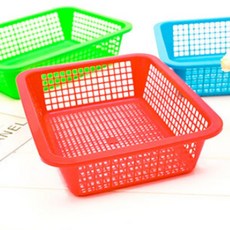 22X29CM 다용도 플라스틱 바구니 수납바스켓, 1개