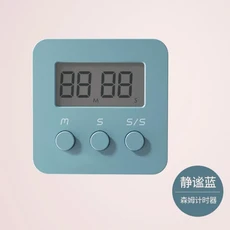디지털 타이머 알림 베이킹 학생 대학원 시험 질문 연구 스톱워치 전자, Blue, 1개