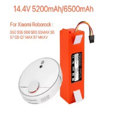 BRR-2P4S-5200D 14.4V 9800mAh 로봇식 진공 청소기 교체용 배터리 Xiaomi Roborock S55 S60 MAX 부품용, 01 China Mainland, 01 6500mah
