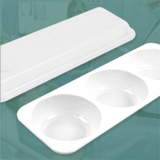 브릭스톤즈 3구 반찬그릇 원형반찬그릇, 뚜껑