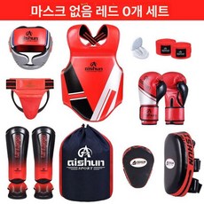 카프킥 미트 로우킥 레그킥 복싱 장비 두꺼운 보호대, 마스크 없음 10개 세트 레드, S