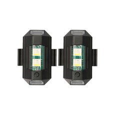 RGB 무전원 충전식 안전 LED 라이트 오토바이 자전거 전동킥보도 스쿠터, 2개