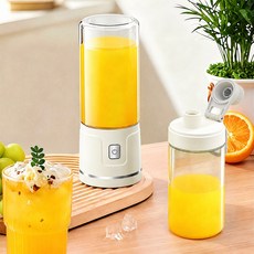 Detao 휴대용 무선 믹서기 소형 텀블러 믹서기 멀티블랜더 가정용 과일 블렌더 원터치 Type-c 충전, 화이트
