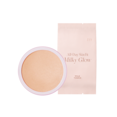 밀크터치 올데이 스킨핏 밀키 글로우 쿠션, 01. 로지아이보리 리필, 1개
