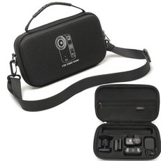 HAGICBEE Osmo 나노 및 액세서리용 휴대용 케이스 충격 방지 방수 휴대용 보관 가방 Osmo 나노 카메라 랜야드 모자 클립 케이블용 맞춤형 핏, 더 큰 블랙