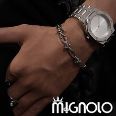 MIGNOLO 荊棘結手鍊 鈦鋼手鍊 316L醫療鋼 男潮 嘻哈歐美復古手鐲