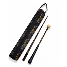 한울림국악기 오죽장구채+꽃자수채가방 세트 (오죽대뿌리궁채+다마디열채+꽃자수채가방(장구채케이스), 1개, 채가방색상(파랑)