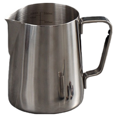 가와시마야 스테인리스 스틸 라떼 아트 포트 실버 XW-530, 꽃 실린더, 1개, 330ml