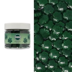 Mystic Sprinkles 성 패트릭의 날 캔디 모양 스프링클 (토끼풀 56.7g(2온스) 병), 토끼풀, 2oz Jar, 56.7g, 1