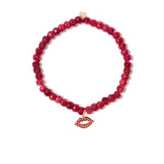 시드니에반 립스 14K 옐로 골드 안달루사이트 루비 참 브레이슬릿