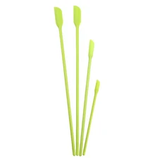 4pcs 미용 제품 주방 병 화장품 얇은 항아리 스크레이퍼 메이크업 실리콘 세트 고무, 05 green