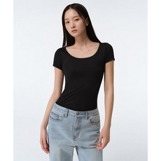 MUSINSA STANDARD WOMAN [쿨탠다드] 우먼즈 스쿱 넥 언더셔츠 [블랙]