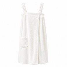 감싸안아 여성 여름 샤워 가운 목욕 바스 랩 타월 로브, 살구크림, 1개