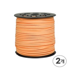 디어플레이스 샤무드끈 세무끈 스웨이드끈 90m 3mm, 28 오렌지, 2개