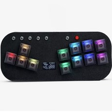 듀얼패드 미니 초소형 히트박스 컨트롤러, 1개, 블랙