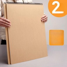 4절 스케치북 수채화 도화지 세로형 30매 스프링 제본, 코일 스타일 30장 160g 2권, 1개