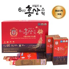 데일리원 6년근 홍삼스틱 12 g x 30스틱 + 쇼핑백, 30개, 12g 30개, 12g